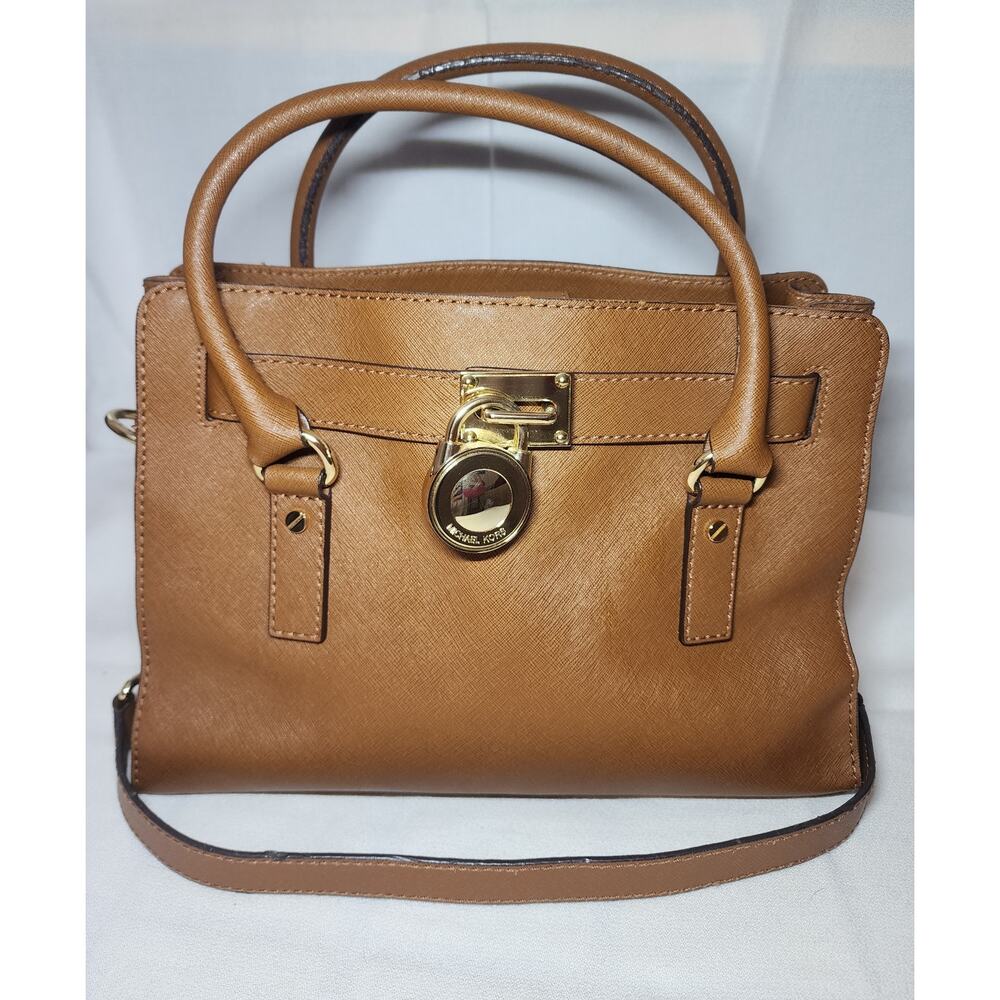 Michael Kors Hamilton Satchel East West Saffiano Leather